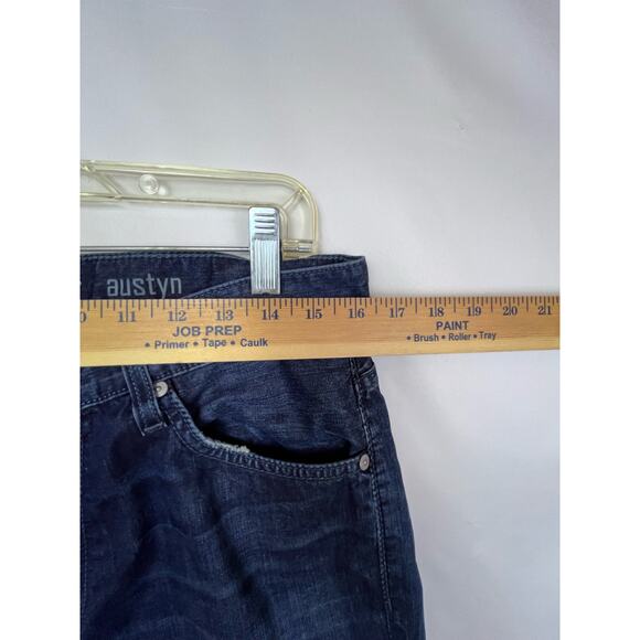 7 For All Mankind Men's Size 32 Blue Austyn Straight Leg 5 Pocket Denim Jeans - Picture 4 of 7